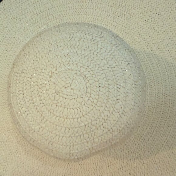 Wide Brim Straw Sun Hat Floppy Black Fringe Teardrop Beaded Band Resort Fashion main image 6